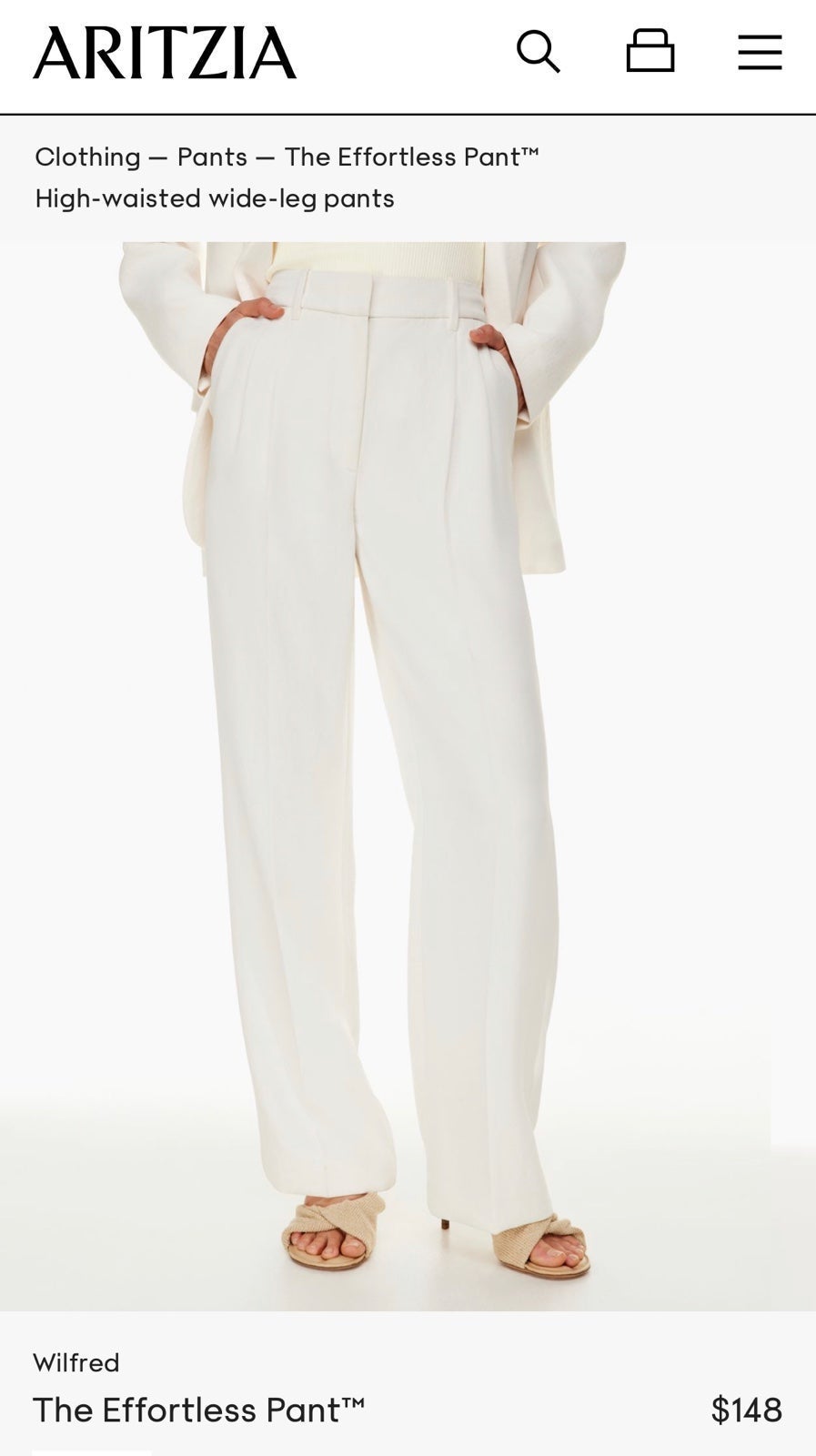 NWT Aritzia Effortless Pant