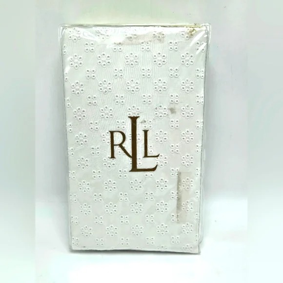 Brand New Laruen Ralph Lauren Cottage Hill Pillow King Sham Bedding Eyelet White