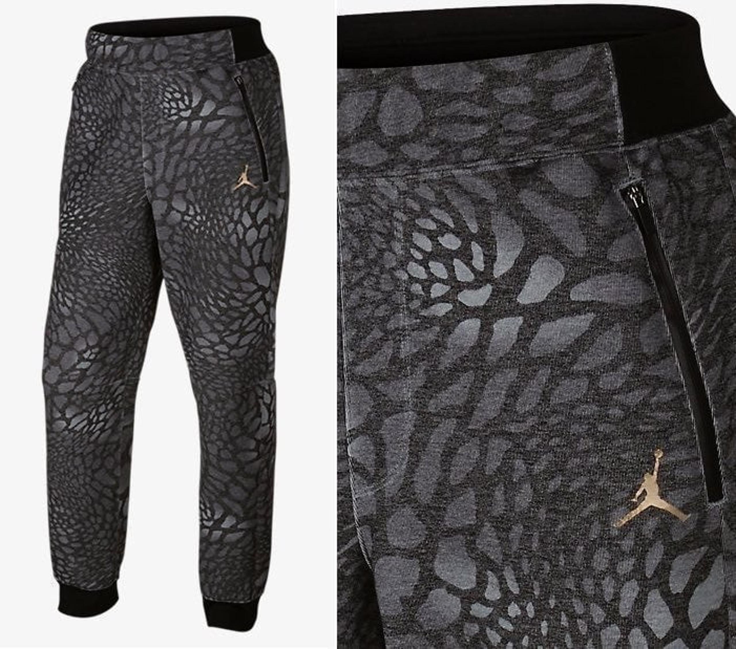 Mens Air Jordan Black Cat Fleece Jogger/Hoodie Set