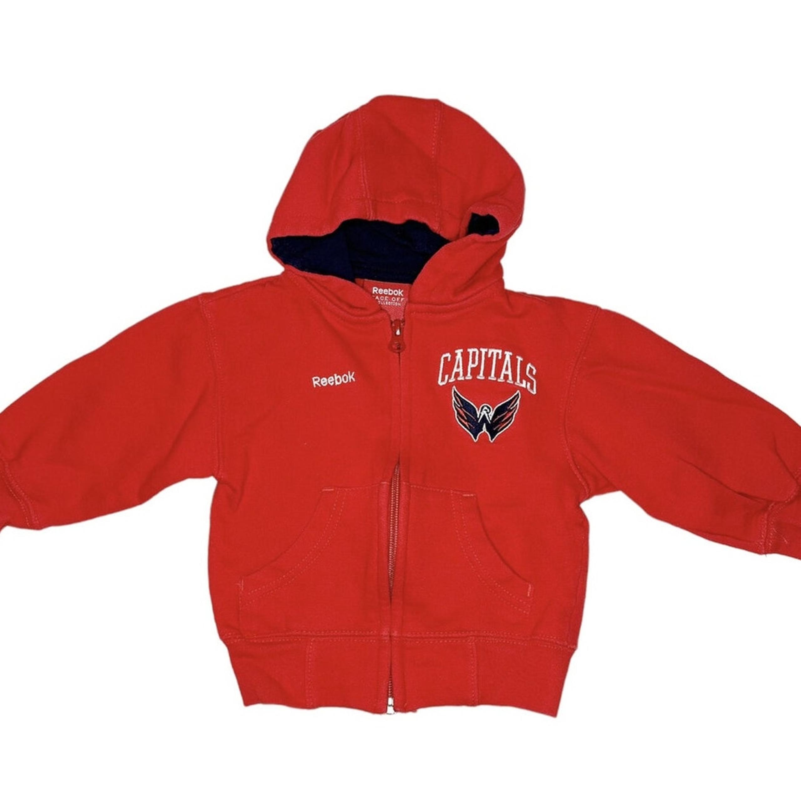 Reebok Washington Capitals Zip Up Hooded Sweatshirt Size 2T