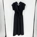 Calvin Klein rolled cap sleeve elastic tie waist cropped wide leg party outfit