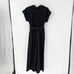 Calvin Klein rolled cap sleeve elastic tie waist cropped wide leg party outfit