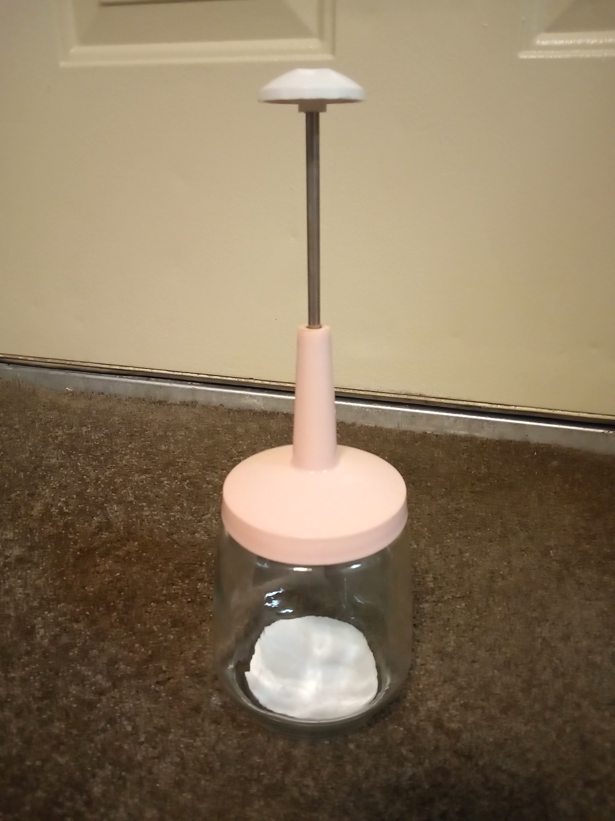 Vintage Pink Nut Herb Chopper Crusher Cup Made In Chicago