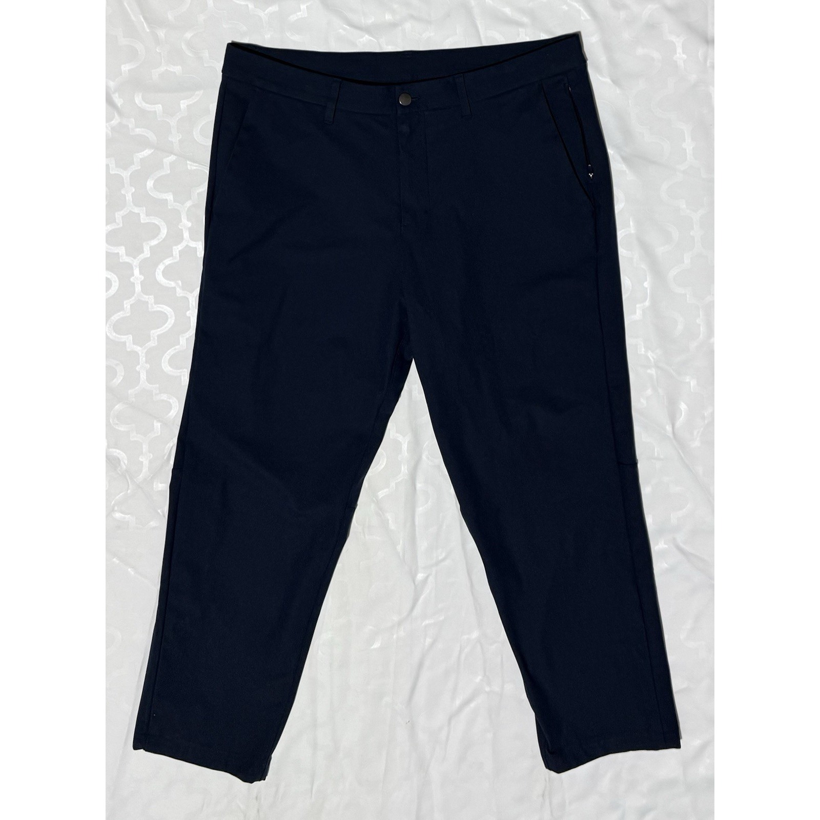 Lululemon ABC Slim Fit Commission Warpstreme Pants Men 36x25 Navy Stretch M5439S