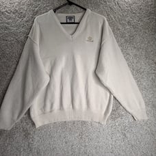 Vintage Lee Knit Sweater V Neck Men's Size Medium Lexus Embroidered