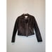 Bar III Women S Black Faux Leather Moto Jacket Studded Full Zip Pockets Cropped