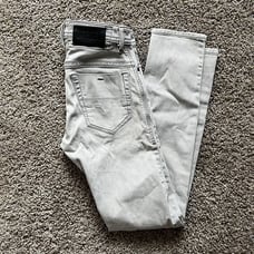 Diesel Thommer Slim Skinny Jeans Men's Size 28X32 Light Gray Denim Stretch