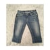 Miss Me Capri Jeans Sz 31 Bling Fleur De Lis Embroidered Crystal Studded