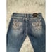 Miss Me Capri Jeans Sz 31 Bling Fleur De Lis Embroidered Crystal Studded