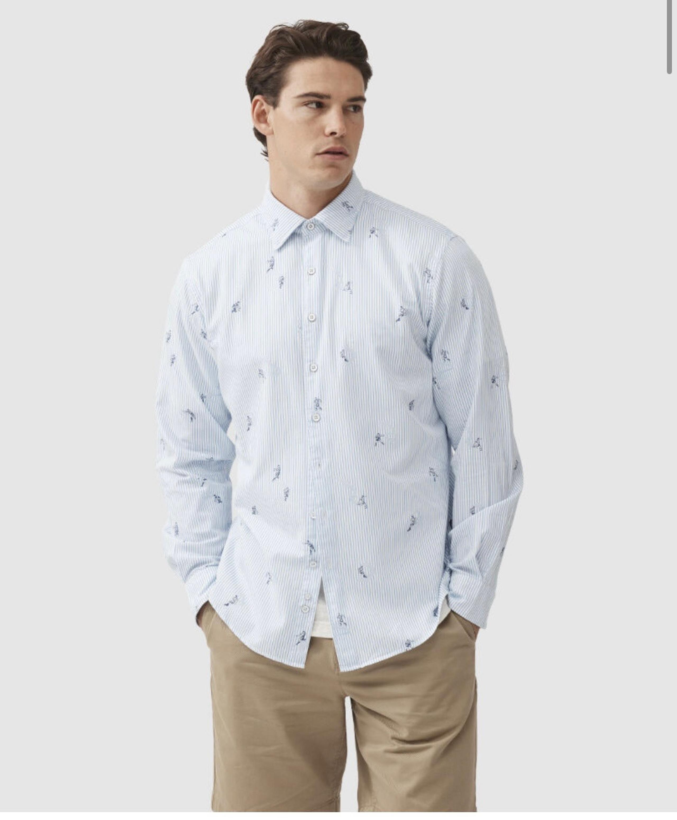 Rodd & Gunn Churchill Park Button Up Rugby Shirt Mens size Large $168 Cotton