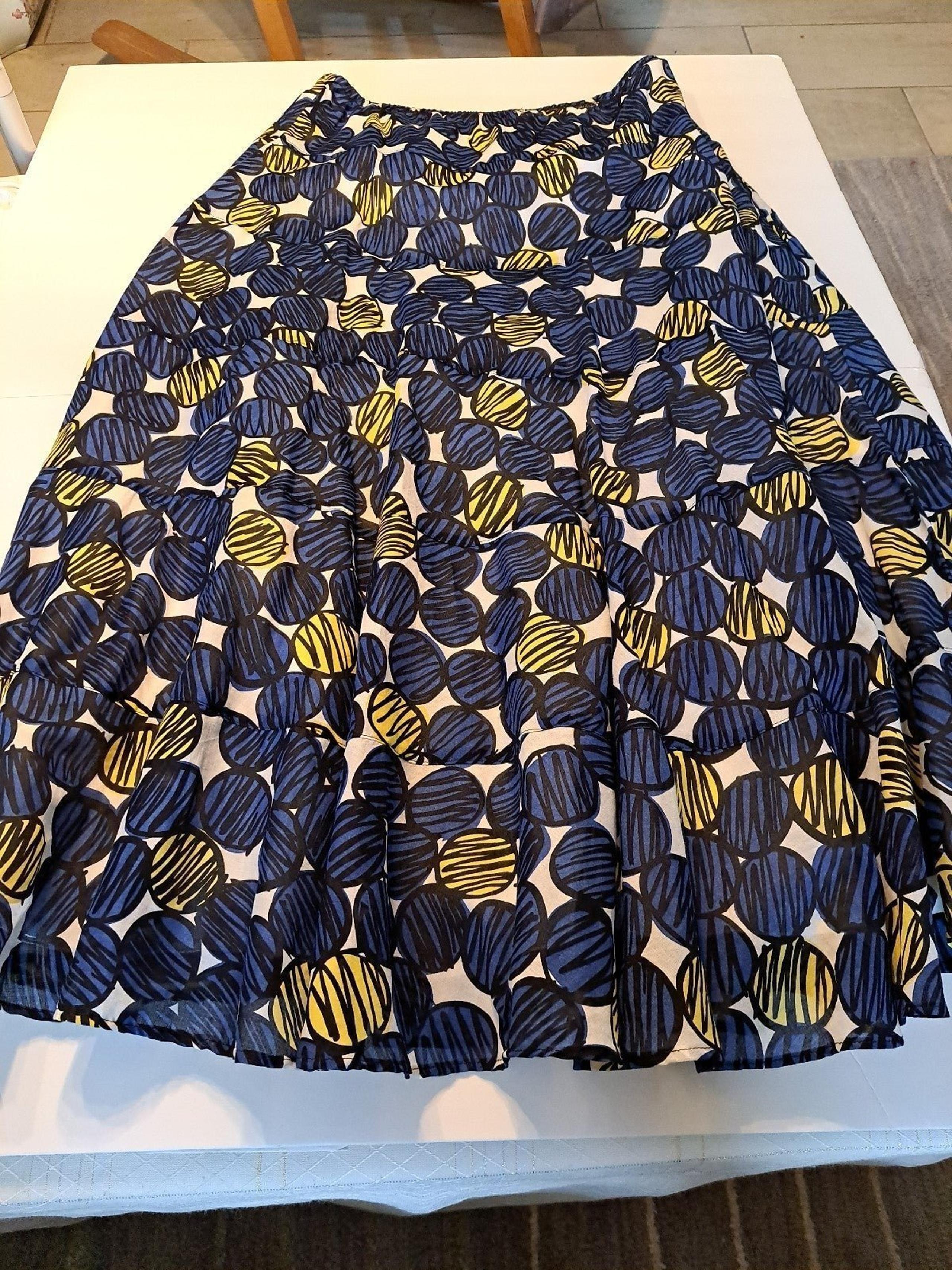Ruby Rd Womens 10 Maxi Skirt, 6 tier, fully lined, 100% cotton, full flowing