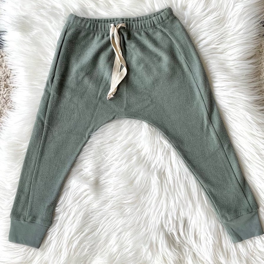 August River Kids Organic Sage Textured Joggers 2/3T