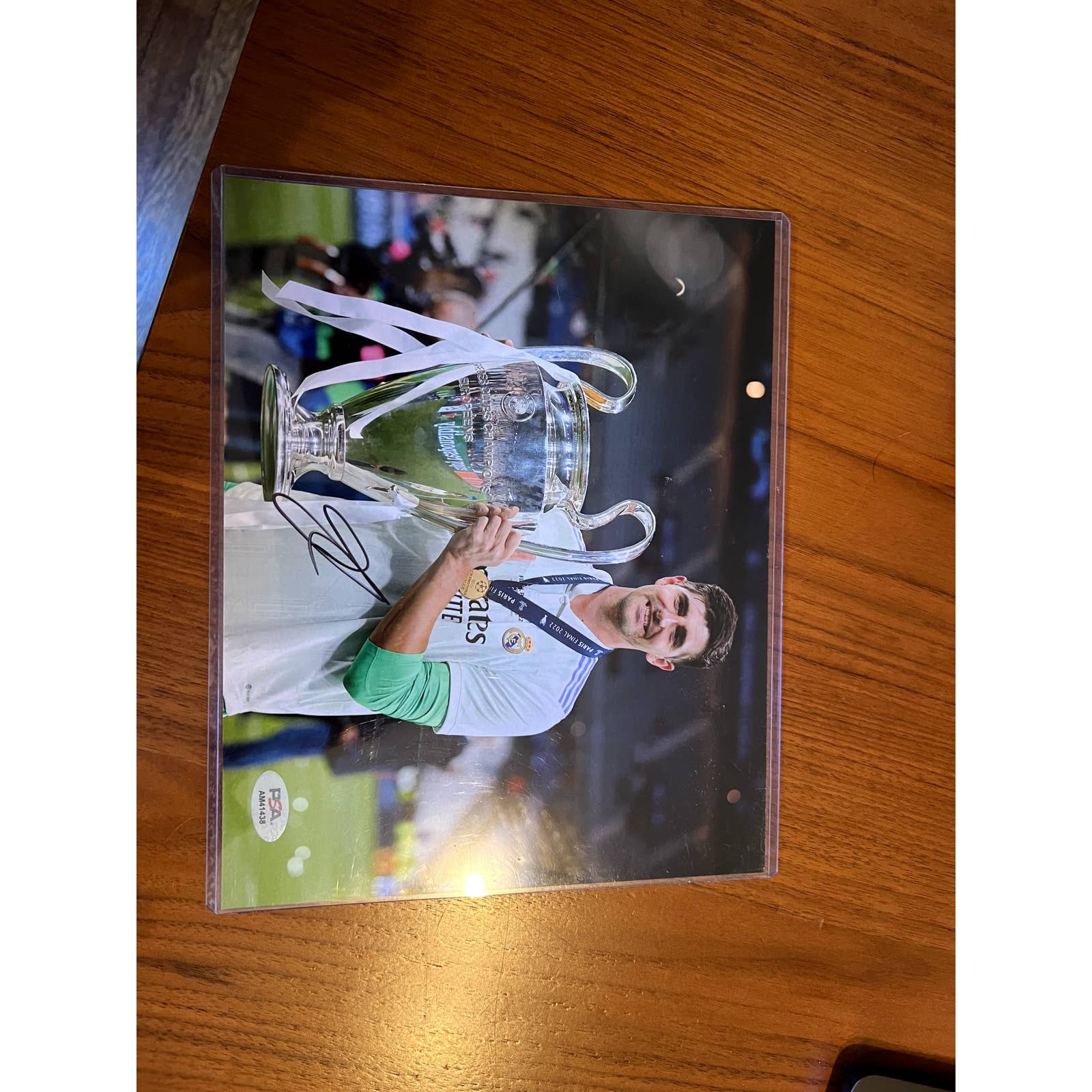 Thibaut Courtois Signed 8x10 Photo Real Madrid PSA COA