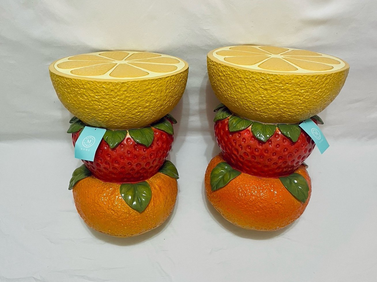 TWO Fruit Stool/Side Table
