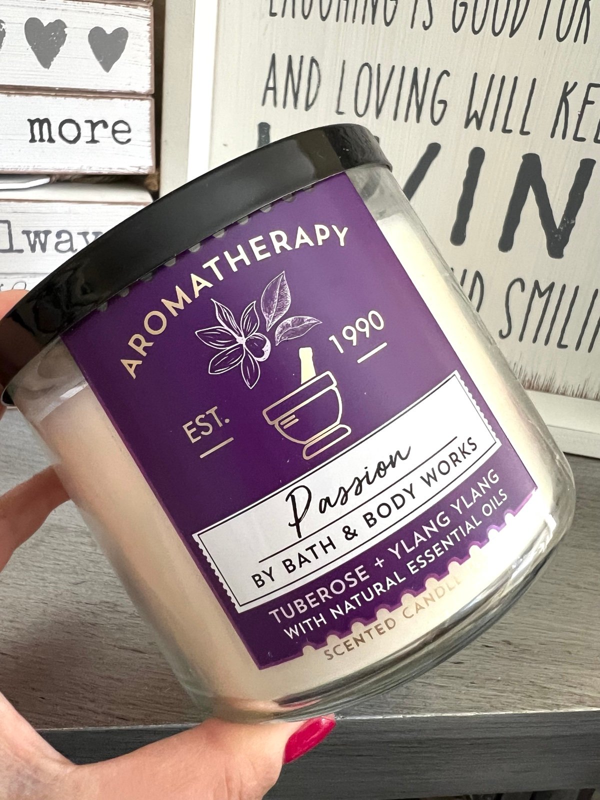 Bath and body works Aromatherapy Passion Candle Tuberose Ylang ylang