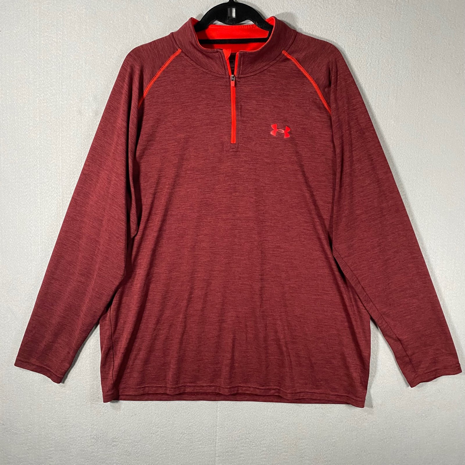 Under Armour Heatgear Loose 1/4 Zip Pullover Sweatshirt Red Men’s Size XL
