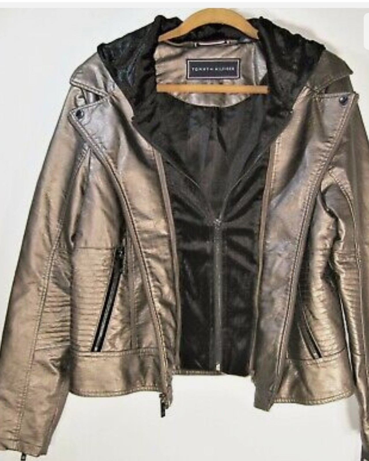 Timmy Hilfiger metallic motorcycle jacket