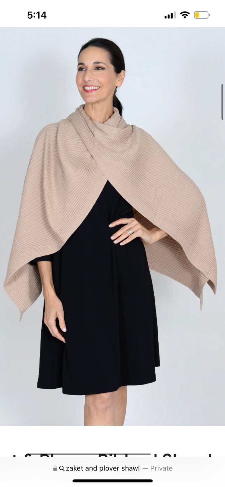 Zaket & Plover ribbed almond shawl