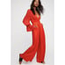 Free People Womens Not You Baby V-Neck Wide Leg Jumpsuit, size 10