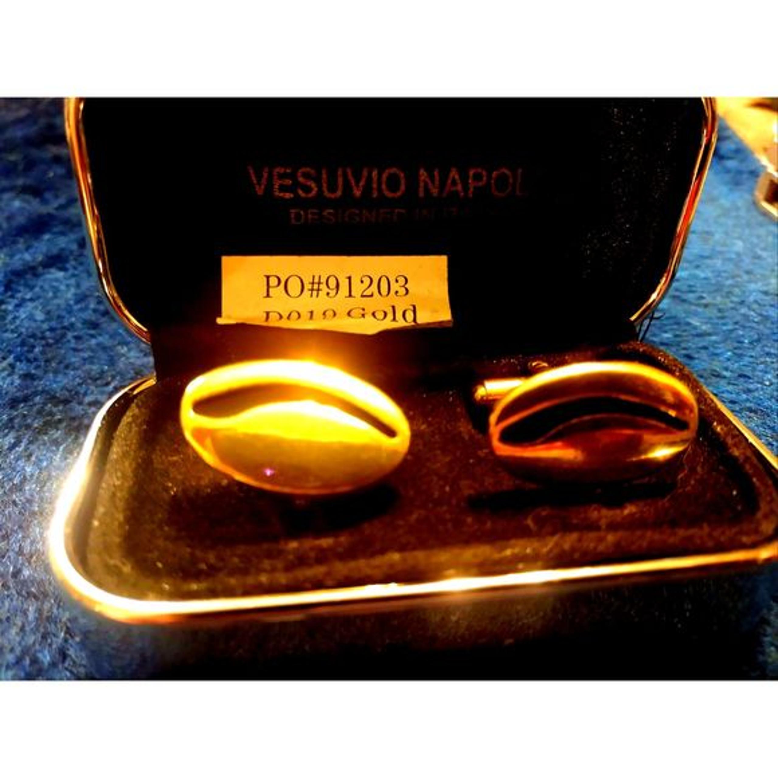Men's Vesuvio Napoli Gold Cuff Links