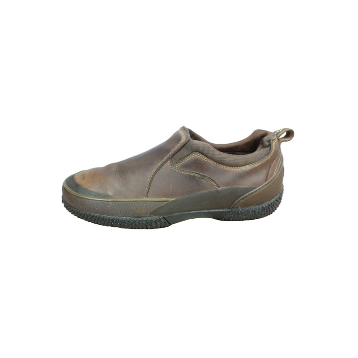 LL Bean Mens Brown Leather Lightweight Traverse Slip-on Trail Shoes Size 11 M