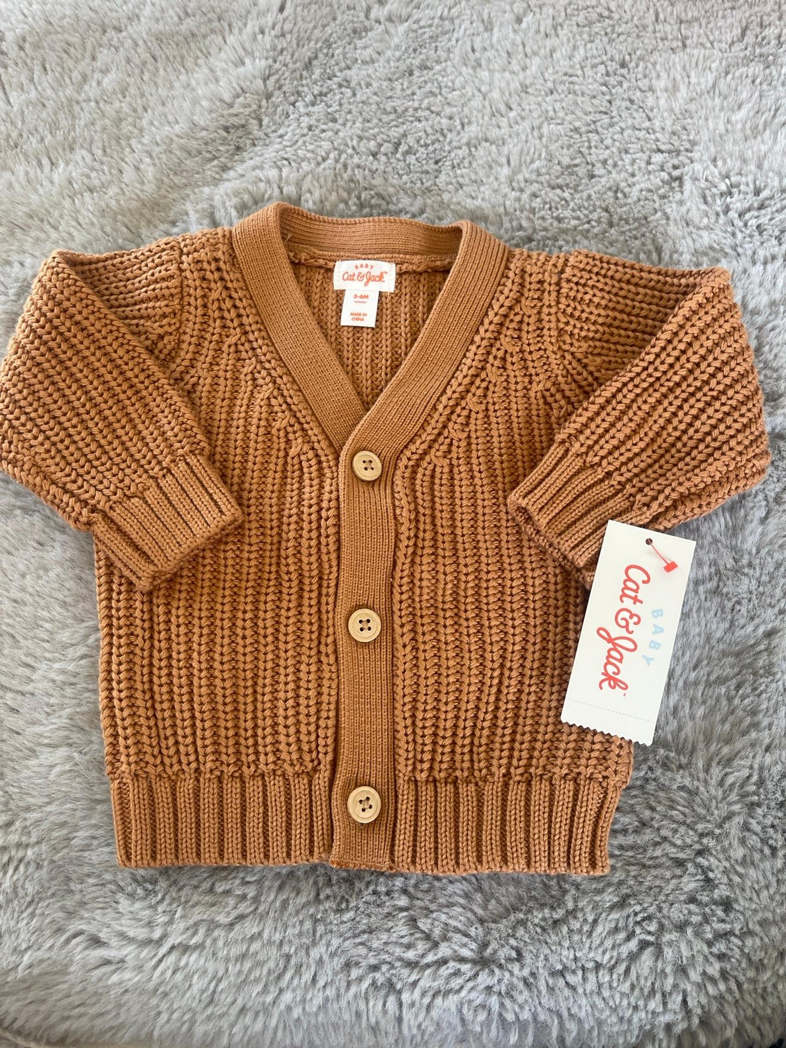 Cat & Jack Cardigan Baby Init Sweater 3-6M NEW
