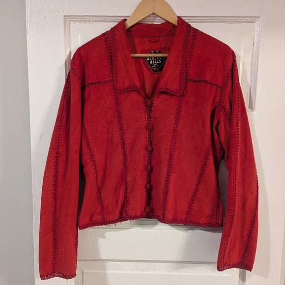 Crochet Patchwork Western Vegan Leather Cropped Jacket Collar