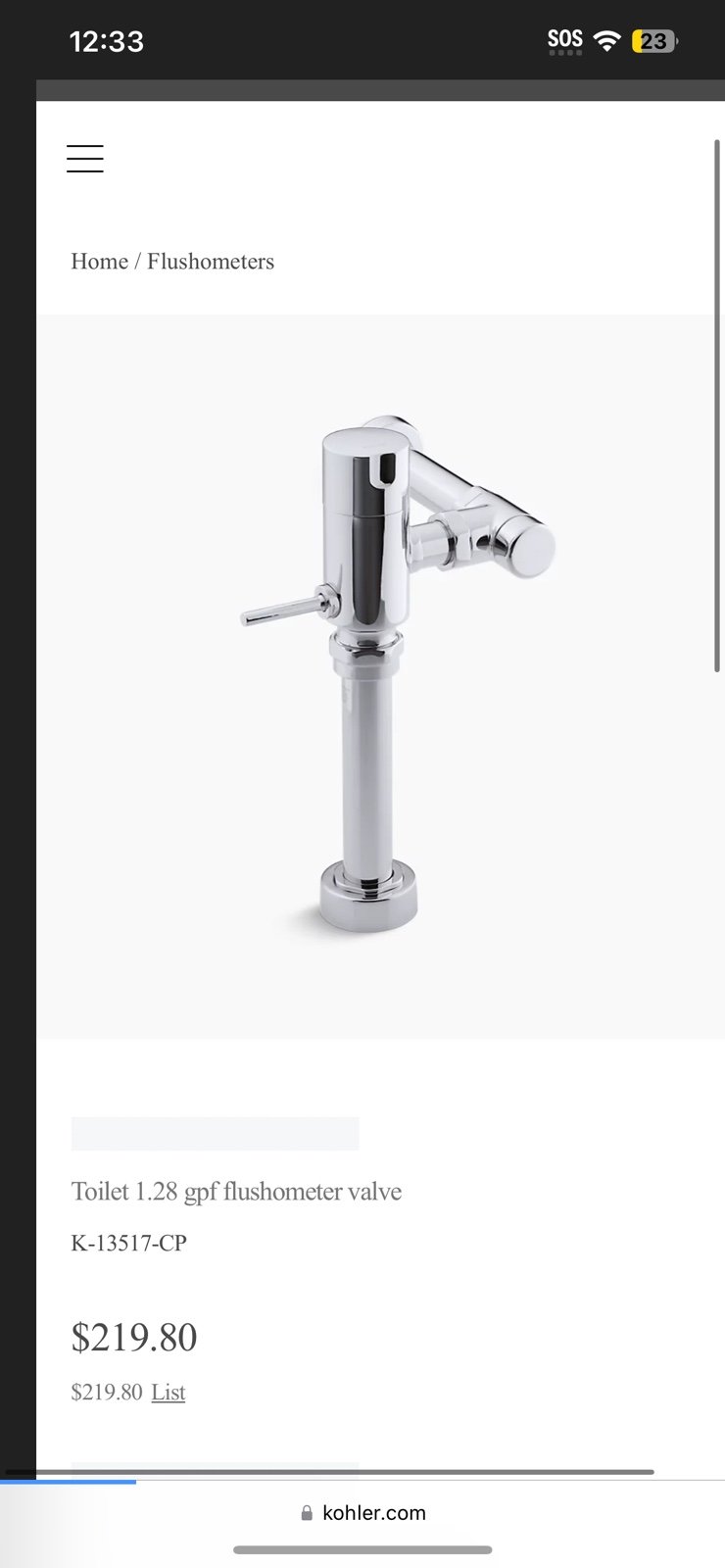 KOHLER TOILET