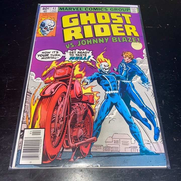 Marvel Comic Book Ghost Rider vs. Johnny Blaze! Issue 43 Apr 02900 1980 Vintage