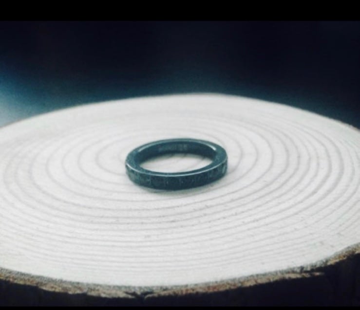 Black Crystal Titanium Full Eternity Pave Wedding Band