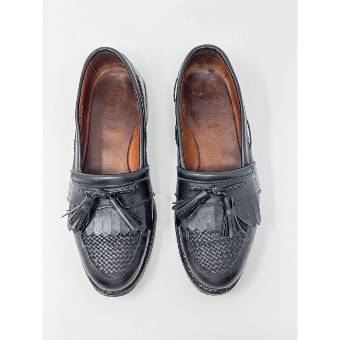 Allen Edmonds Cody Mens Shoes Black Leather Tassel Loafer Slip On Kiltie US 8 D