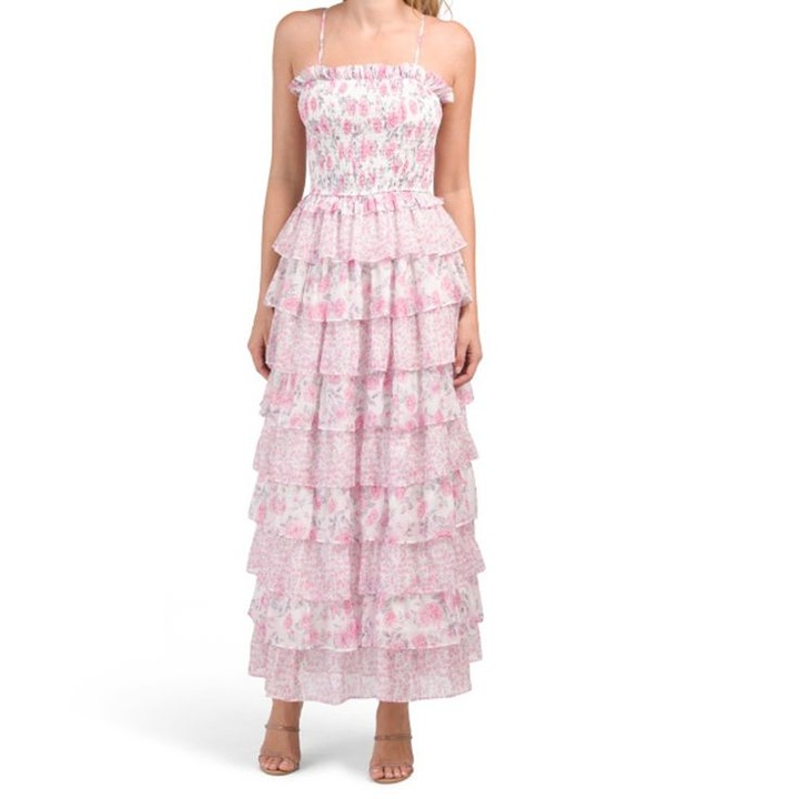 DALIA MACPHEE dress perfect for spring/summer PINK!