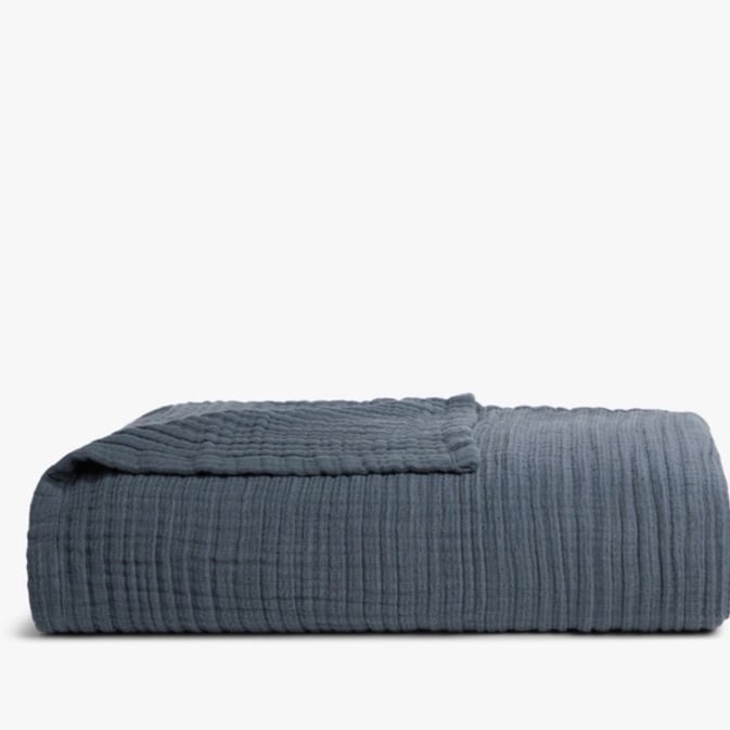 Parachute Cloud Linen Gauze Bed Queen Blanket Dusk
