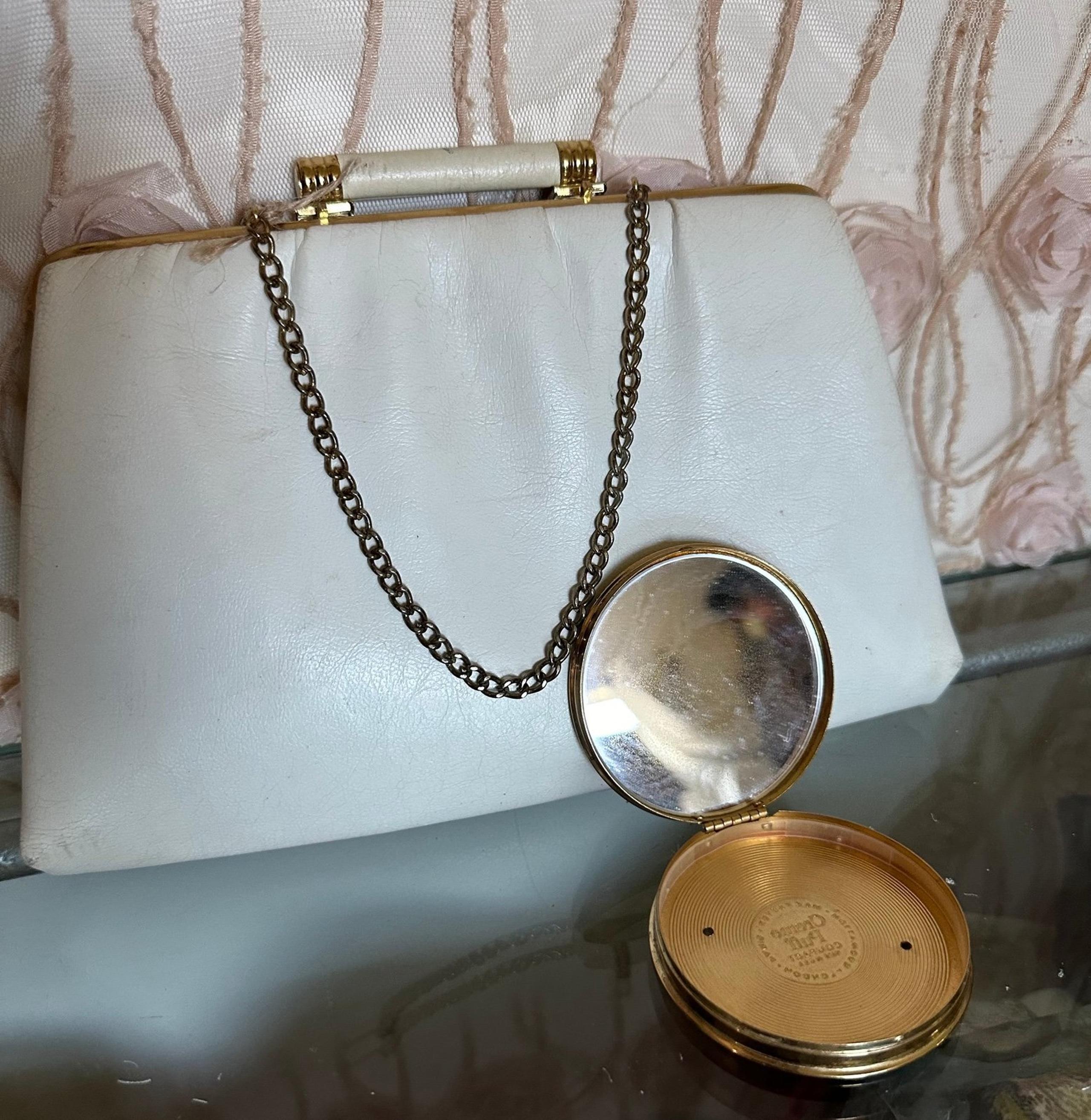 Vintage Ande clutch and compact mirror