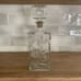 Vintage Mid Century Modern Glass Liquor Decanter Ornate Home Bar Decor Bottle