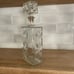 Vintage Mid Century Modern Glass Liquor Decanter Ornate Home Bar Decor Bottle