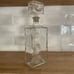 Vintage Mid Century Modern Glass Liquor Decanter Ornate Home Bar Decor Bottle