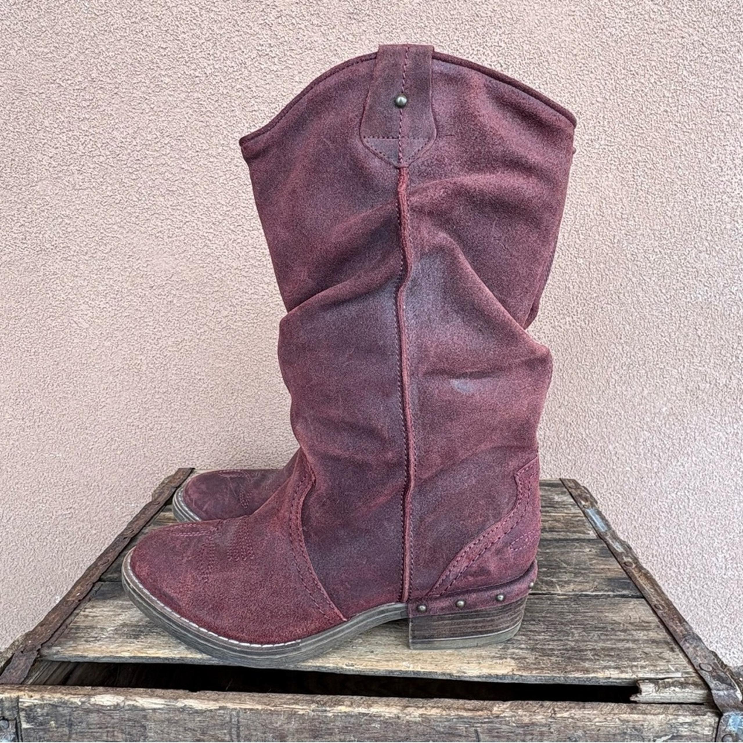 Sundance Tall Etta Distressed Suede Leather Boot