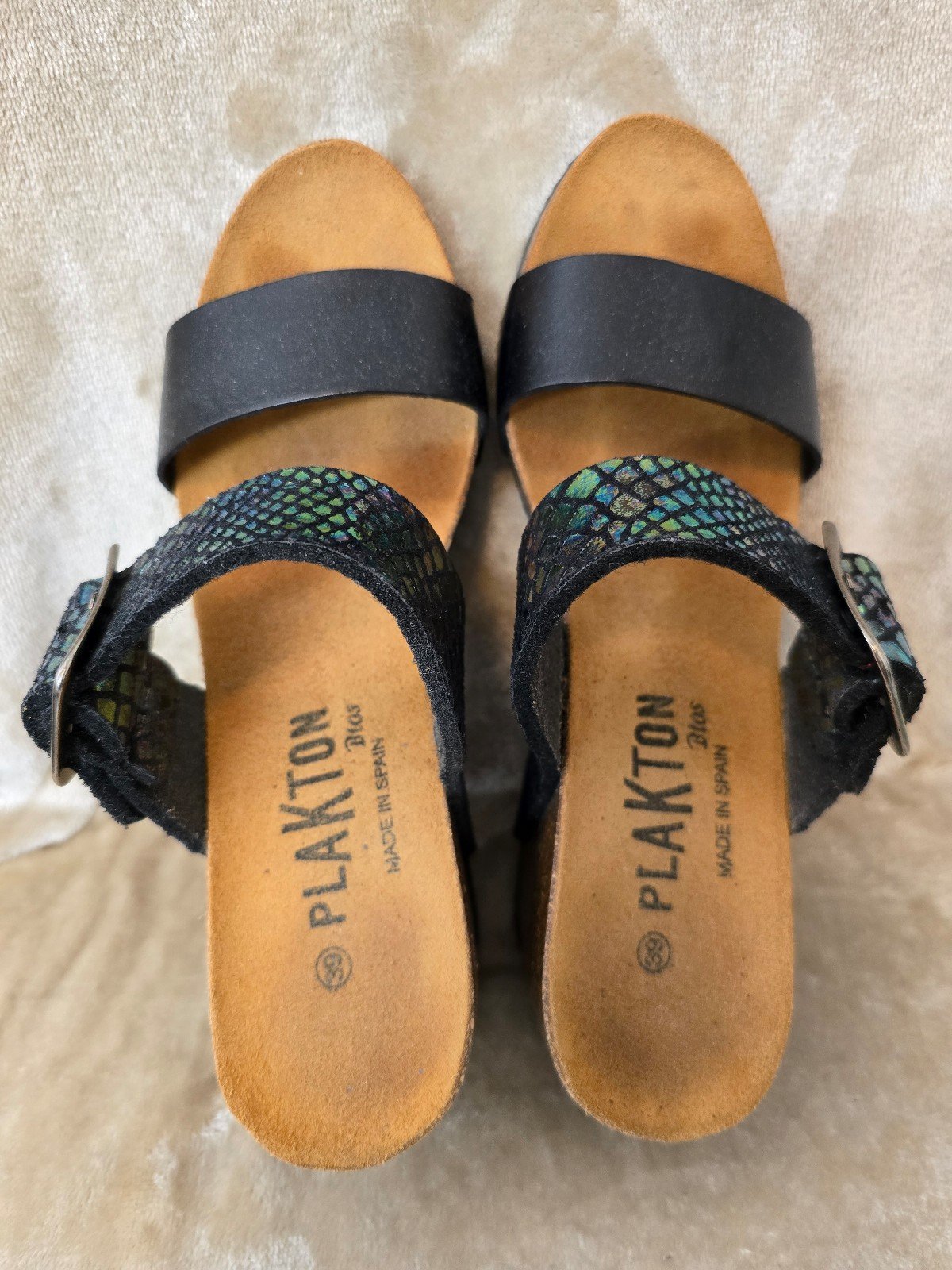 Plakton Bios Sandals, Size 39 EU/8.5 USA