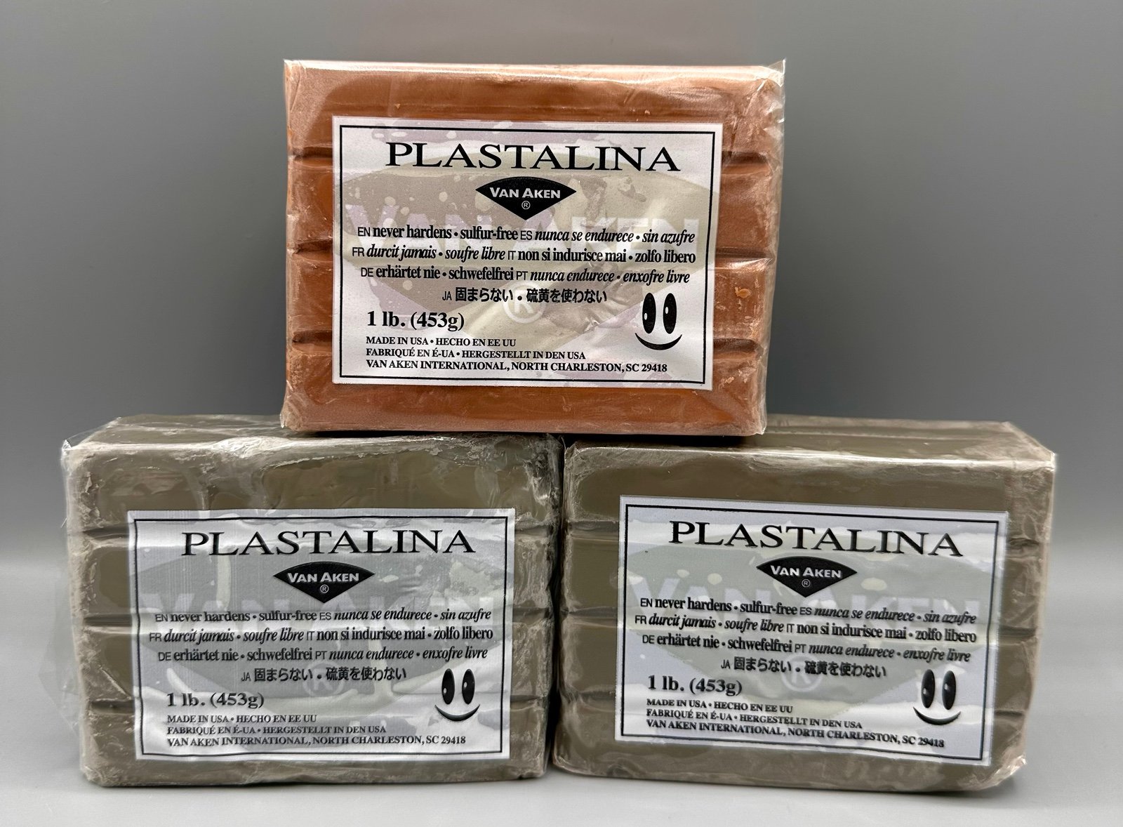 Van Aken Plastalina Set Of 3 Never Harden Molding Clay Color: Brown/Grey New