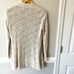 Eileen Fisher System Long Cream Linen Blend Knit Cardigan Sweater Petite Medium