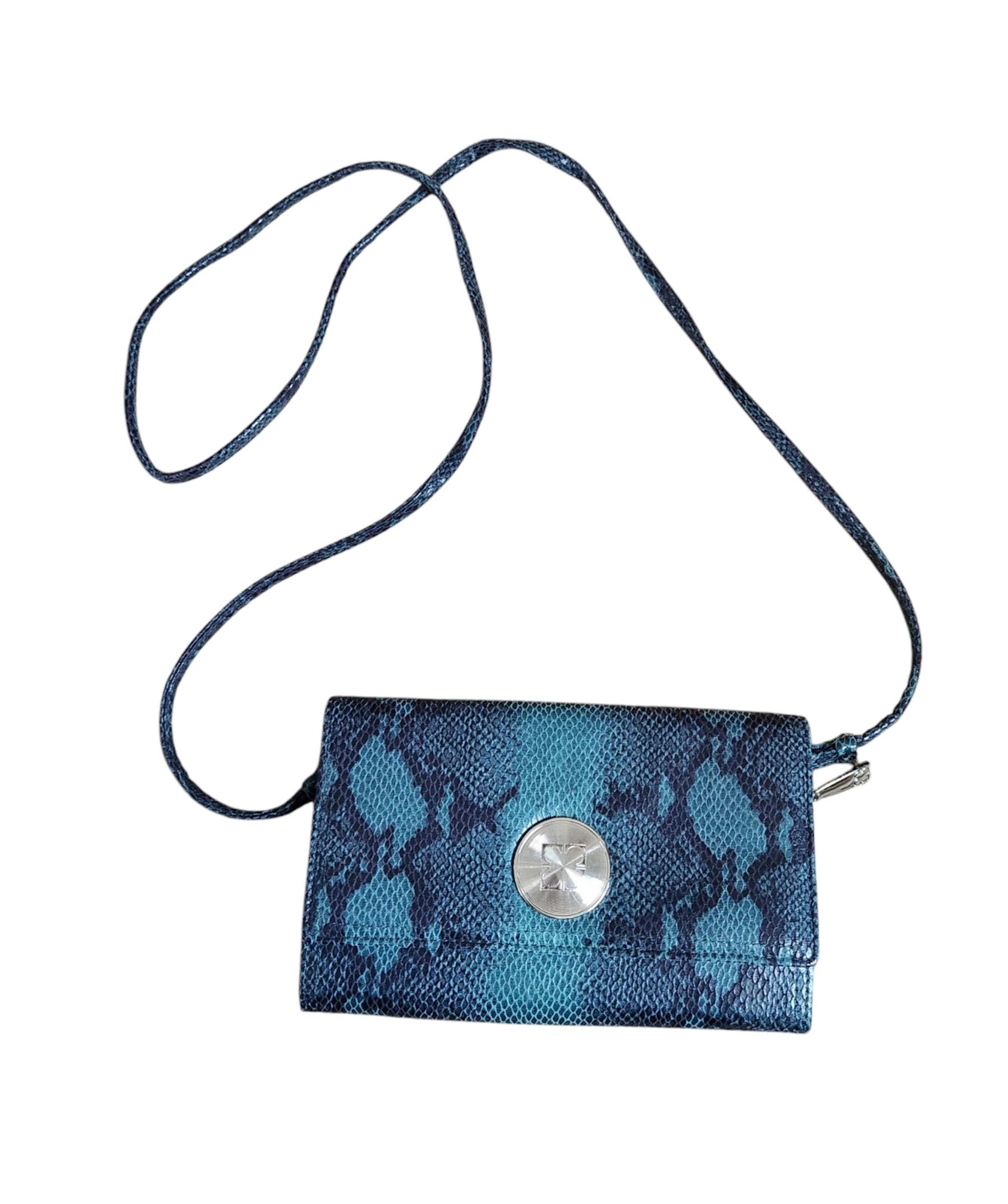 Womens Green Reptile Cross Body Purse Wallet Liz Claiborne