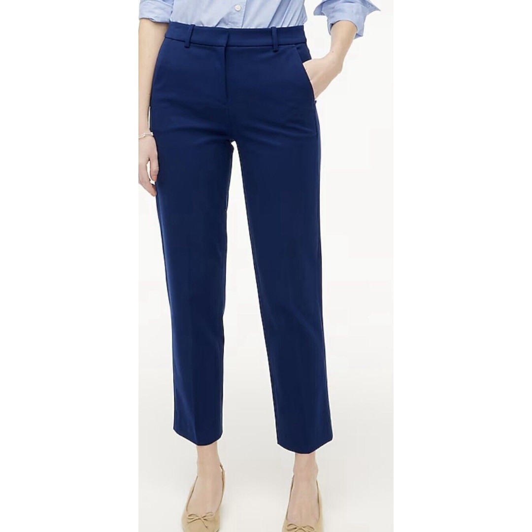 J. CREW Kallie Straight Leg Antique Navy Classic Career Pants SIZE 6 NWT