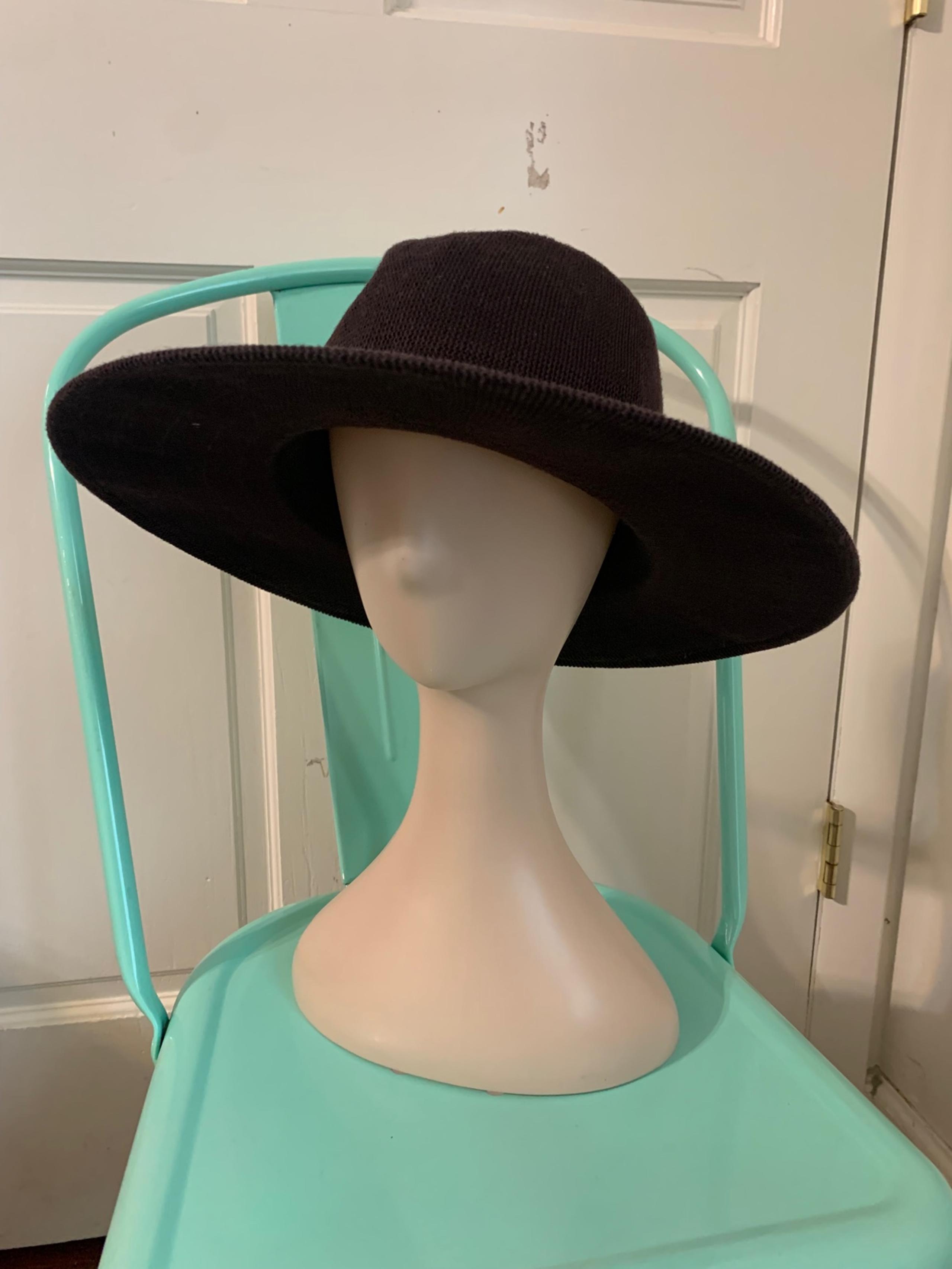Wyeth Chocolate Brown Woven Wide Brim Fedora OS