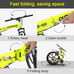 Outroad Folding Mountain Bike, 21 Speed Full Suspension High-Carbon Steel