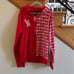 Scamerica Hoodie Zipper with Pockets Sz Large Red/White New