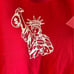 Scamerica Hoodie Zipper with Pockets Sz Large Red/White New