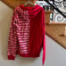 Scamerica Hoodie Zipper with Pockets Sz Large Red/White New