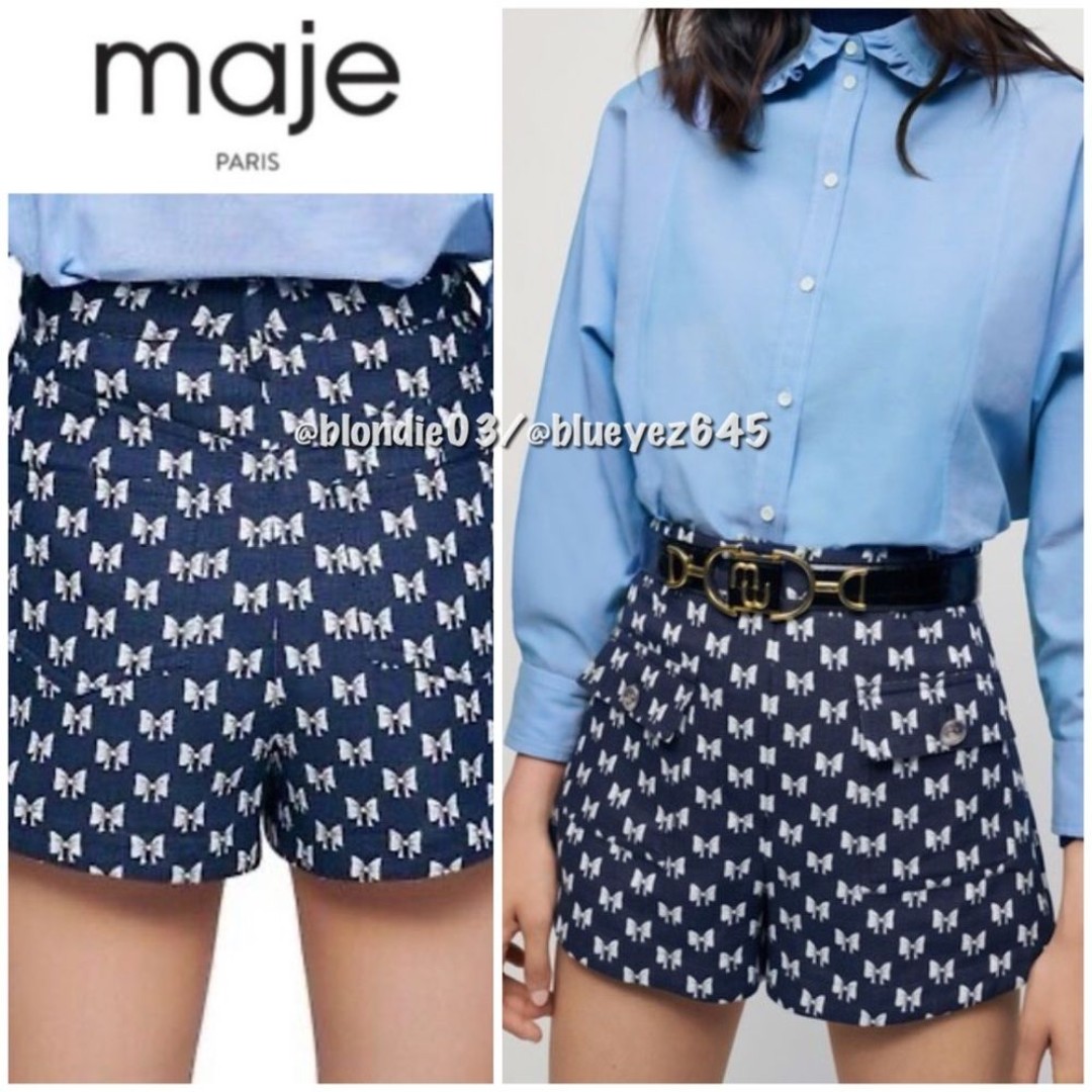 Maje “Ionala” bow shorts FR40/US 8