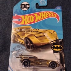 HOT WHEELS LOT OF 3, BATMOBILE'S GOLD, SILVER, BLUE